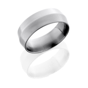 Lashbrook 8P CROSS BRUSH Titanium Wedding Ring or Band