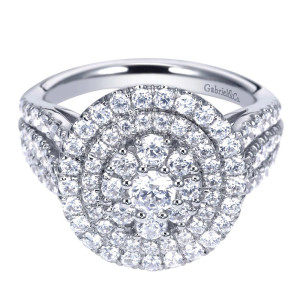 Gabriel Fashion 14 Karat Clustered Diamonds Ladies' Ring LR6656W44JJ