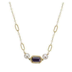 Gabriel Fashion 14 Karat Hampton Color Diamond By The Yard Necklace NK1592Y4JMC