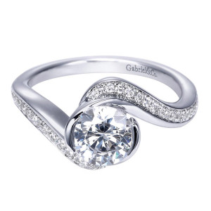 Gabriel 14 Karat Contemporary Engagement Ring ER7831W44JJ