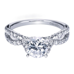 Gabriel 14 Karat Contemporary Engagement Ring ER7544W44JJ