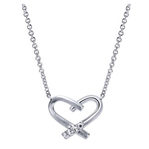 Gabriel Fashion Silver Eternal Love Heart Necklace NK3927SV5JJ