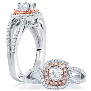 A.JAFFE 18 Karat Signature Engagement Ring MES629