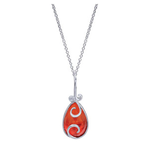 Gabriel Fashion Silver Caress Necklace NK4492SV5XR