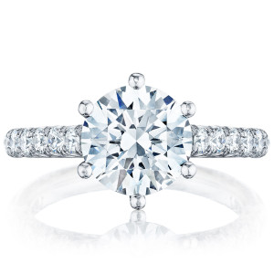 HT254625RD9 Platinum Tacori Petite Crescent Engagement Ring