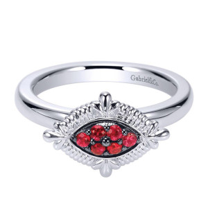 Gabriel Fashion Silver Stackable Stackable Ladies' Ring LR6824-7SVJRA