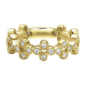 Gabriel Fashion 14 Karat Stackable Stackable Ladies' Ring LR5663Y44JJ