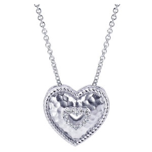 Gabriel Fashion Silver Eternal Love Heart Necklace NK3146SV5JJ