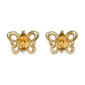 Gabriel Fashion 14 Karat Secret Garden Stud Earrings EG10052Y4JCT