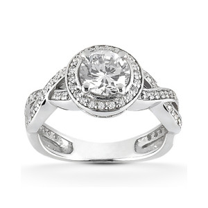 Taryn Collection Platinum Diamond Engagement Ring TQD 0668