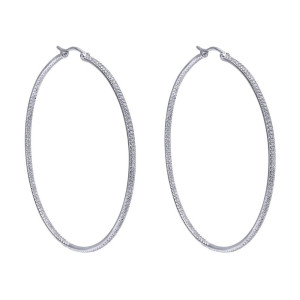 Gabriel Fashion 14 Karat Hoops Classic Earrings EG10396W45JJ