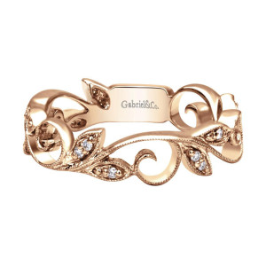 Gabriel Fashion 14 Karat Stackable Stackable Ladies' Ring LR4593K44JJ