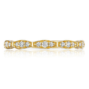 Tacori 46-234Y 18 Karat Sculpted Crescent Diamond Wedding Band