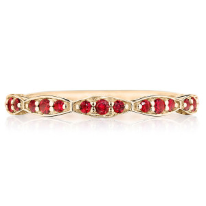Tacori 46-2RPK 18 Karat Sculpted Crescent Wedding Ring