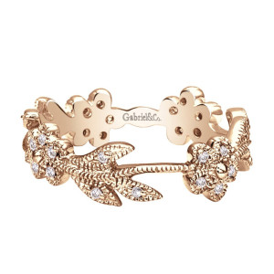 Gabriel Fashion 14 Karat Stackable Stackable Ladies' Ring LR4251K44JJ
