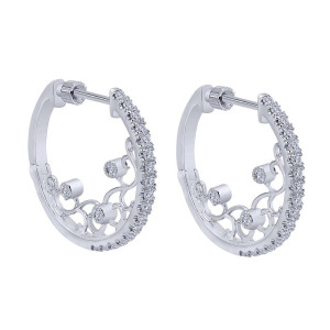 Gabriel Fashion 14 Karat Hoops Hoop Earrings EG12077W45JJ