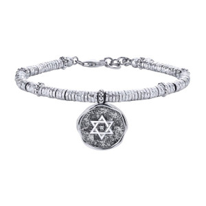 Gabriel Fashion Silver Two-Tone Byblos Charm Bracelet TB3653MXJWS