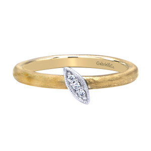 Gabriel Fashion 14 Karat Two-Tone Stackable Ladies' Ring LR5402M44JJ