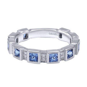 Gabriel Fashion 14 Karat Stackable Ladies' Ring LR4585-4W44SA