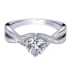 Gabriel 14 Karat Contemporary Engagement Ring ER8056W44JJ