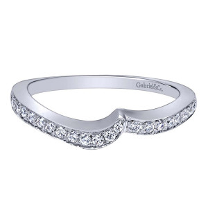 Gabriel 14 Karat Contemporary Wedding Band WB10316W44JJ