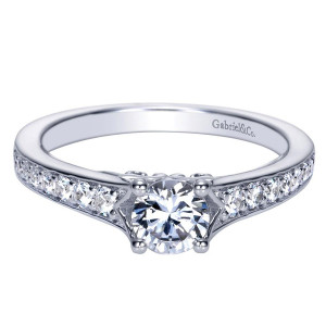 Gabriel 14 Karat Contemporary Engagement Ring ER98584W44JJ
