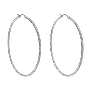 Gabriel Fashion 14 Karat Hoops Classic Earrings EG10397W45JJ