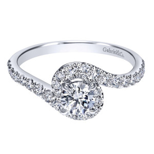 Gabriel 14 Karat Contemporary Engagement Ring ER98510W44JJ
