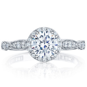39-2RD6 Platinum Tacori Dantela Engagement Ring