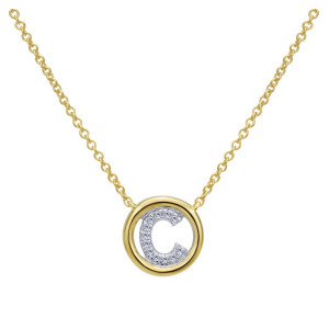 Gabriel Fashion 14 Karat Initial Initial Necklace NK4522C-Y45JJ