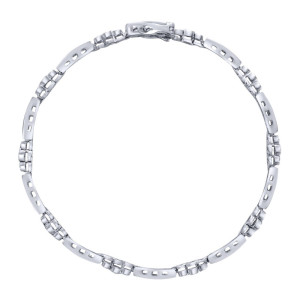 Gabriel Fashion 14 Karat Modern Tennis Bracelet TB2102W45JJ