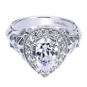 Gabriel 14 Karat Victorian Engagement Ring ER5448W44JJ