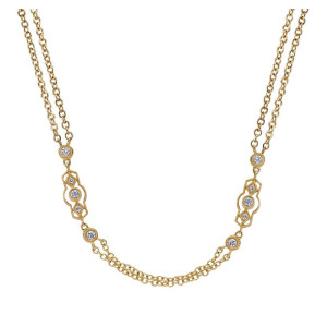 Gabriel Fashion 14 Karat Roaring 20's Diamond By The Yard Necklace NK1312-36Y44JJ