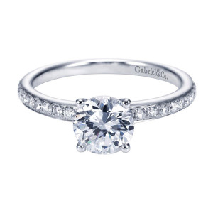 Gabriel 14 Karat Contemporary Engagement Ring ER7537W44JJ