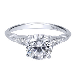 Gabriel 14 Karat Victorian Engagement Ring ER11826R4W44JJ