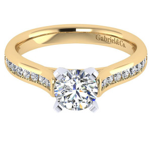 Gabriel 14 Karat Contemporary Engagement Ring ER7443M44JJ