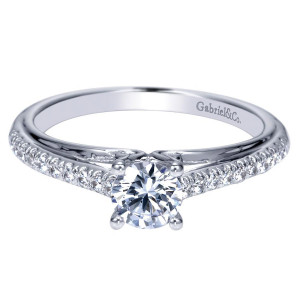 Gabriel 14 Karat Contemporary Engagement Ring ER98556W44JJ