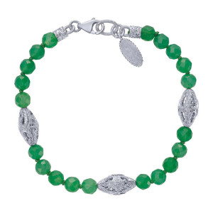 Gabriel Fashion Silver Bali Beads Bracelet TB2926SVJGO