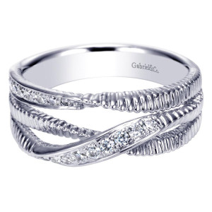 Gabriel Fashion 14 Karat Scalloped Gold Ladies' Ring LR6184W45JJ
