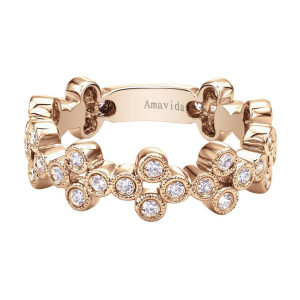 Gabriel Fashion 14 Karat Stackable Stackable Ladies' Ring LR5663K44JJ