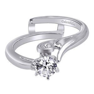 Gabriel 14 Karat Contemporary Engagement Ring ER10949W4JJJ
