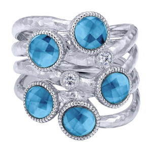 Gabriel Fashion Silver Byblos Ladies' Ring LR50421SVJMC