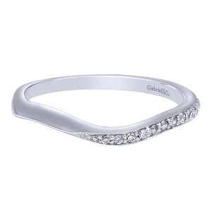 Gabriel 14 Karat Contemporary Wedding Band WB10065W44JJ