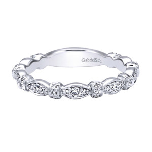 Gabriel Fashion 14 Karat Stackable Stackable Ladies' Ring LR4579W44JJ