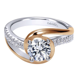 Gabriel 14 Karat Contemporary Engagement Ring ER10309T44JJ
