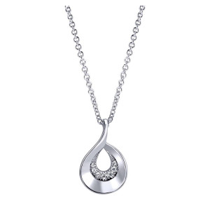 Gabriel Fashion Silver Contemporary Necklace NK3937SVJWS