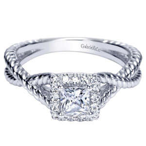 Gabriel 14 Karat Contemporary Engagement Ring ER98731W44JJ