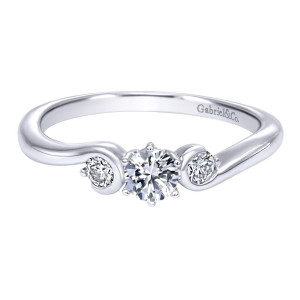 Gabriel 14 Karat Contemporary Engagement Ring ER910071W44JJ