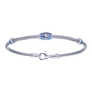 Gabriel Fashion Silver Two-Tone Hampton Stainless Steel Bangle Bracelet BG2875E6MX5JJ