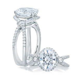 A.JAFFE 18 Karat Signature Engagement Ring MES648